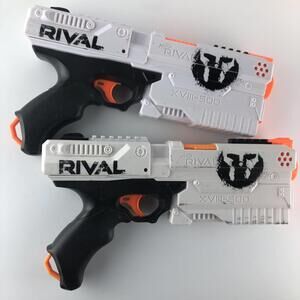 Nerf Rival XVIII-500 Lot of 2 Blasters White Tested Works